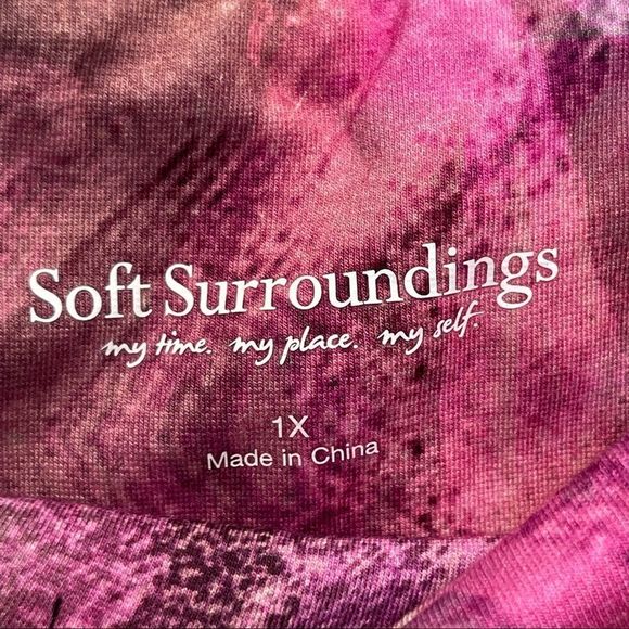 New Soft Surrounding Superslim Heavenly Floral Leggings Size 1X - Picture 8 of 9